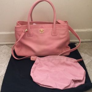 Chanel pink caviar tote